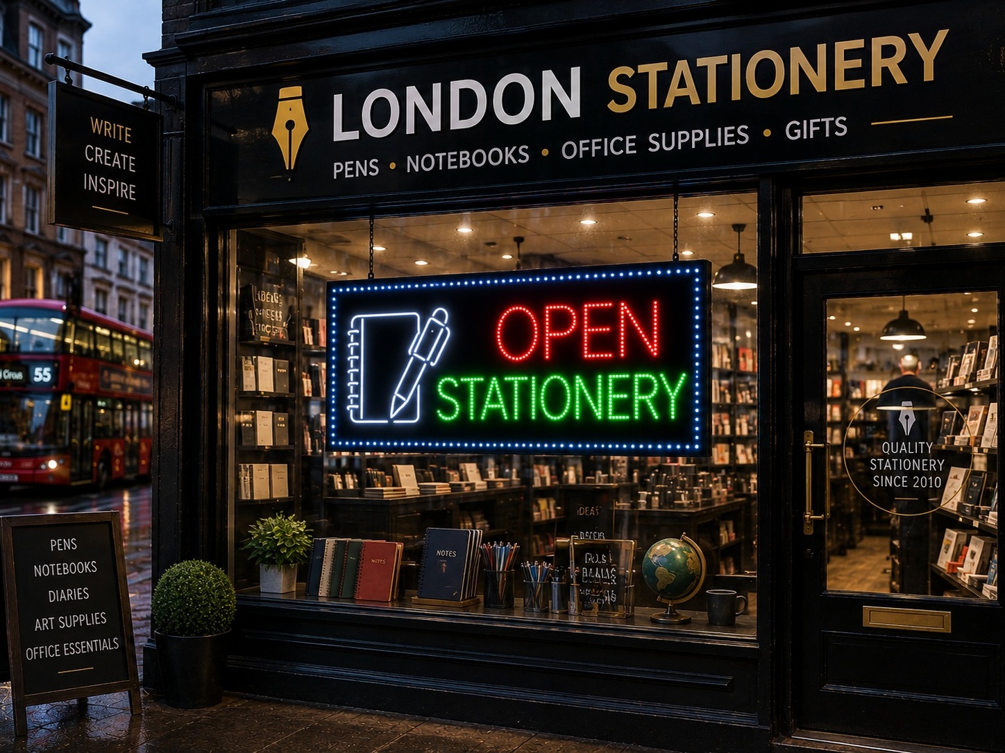 QUALITY FLASHING OPEN LED new window shop signs